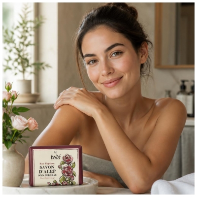 Tadé Rose d'Ispahan Savon d'Alep Soin Surgras 100 Grammes