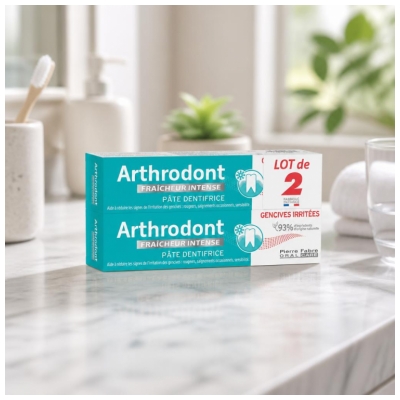 Arthrodont Pâte Dentifrice Fraicheur Intense Lot de 2 x 75 ml