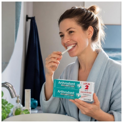 Arthrodont Pâte Dentifrice Fraicheur Intense Lot de 2 x 75 ml