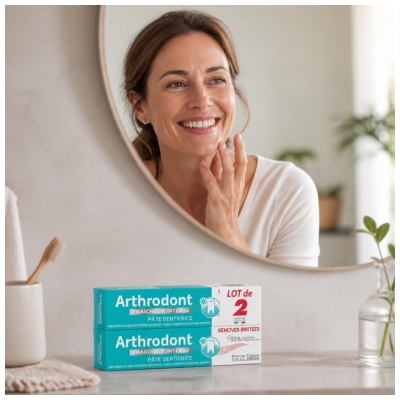 Arthrodont Pâte Dentifrice Fraicheur Intense Lot de 2 x 75 ml