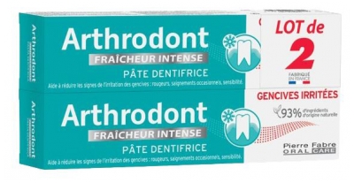 Arthrodont Pâte Dentifrice Fraicheur Intense Lot de 2 x 75 ml