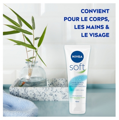 Nivea Soft Crème de Soin Hydratante Sensation Fraîcheur 75 ml 