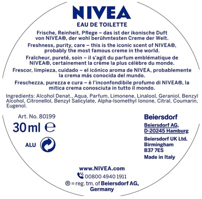 Nivea Eau de Toilette Spray 30 ml