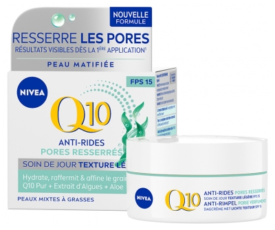 Nivea Q10 Anti-Rides Pores Resserrés Crème Visage Jour Peaux Mixtes à Grasses 50 ml