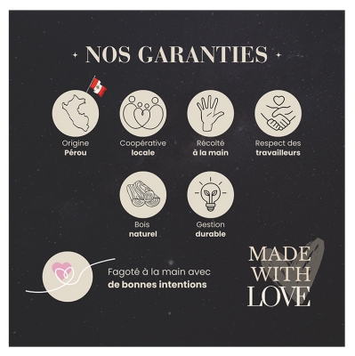 Natura Square Palo Santo du Pérou 4 Bâtons