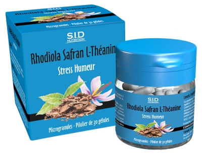S.I.D Nutrition Rhodiola Safran L-Théanine Stress Humeur 30 Unités