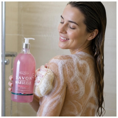 BeauTerra Savon Liquide Marseille Rose Ancienne 1 Litre