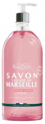 BeauTerra Savon Liquide Marseille Rose Ancienne 1 Litre