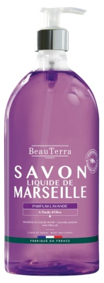 BeauTerra Savon Liquide Marseille Lavande 1 Litre