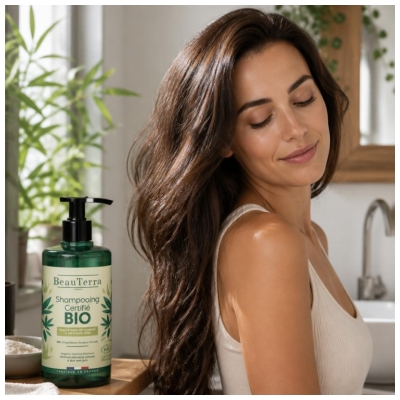 BeauTerra Shampoing Chanvre & Aloe Vera Bio 750 ML