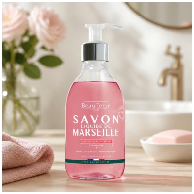 BeauTerra Savon Liquide Marseille Rose Ancienne 300 ML