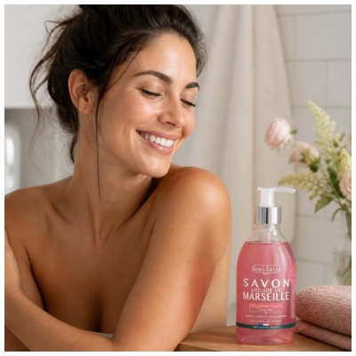 BeauTerra Savon Liquide Marseille Rose Ancienne 300 ML