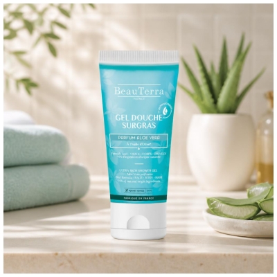 BeauTerra Gel Douche Surgras Parfum Aloe Vera 100 ML