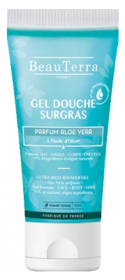 BeauTerra Gel Douche Surgras Parfum Aloe Vera 100 ML