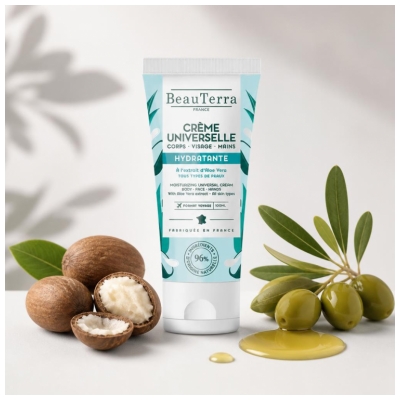 BeauTerra Crème Universelle 100 MLBeauTerra Crème Universelle Hydratante à l'Aloe Vera 100 ML