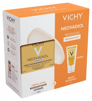 Vichy Neovadiol Ménopause Crème Jour Redensifiante Liftante Peau Normale à Mixte 50 ml et Sérum 5 ml Offert