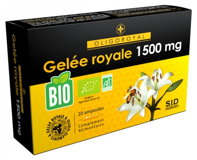 S.I.D Nutrition Oligoroyal Gelée Royale 1500 mg Bio 20 Unités