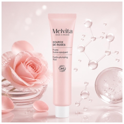 Melvita Source de Roses Fluide Hydra-Repulpant Biologique 40 ML