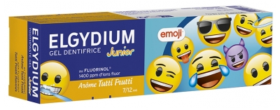 Elgydium Dentifrice Junior 7/12 Ans Emoji Arôme Tutti Frutti 50 ml