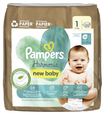 Pampers New Baby Harmonie Couches Taille 1 22 Couches 2 kg - 5 kg