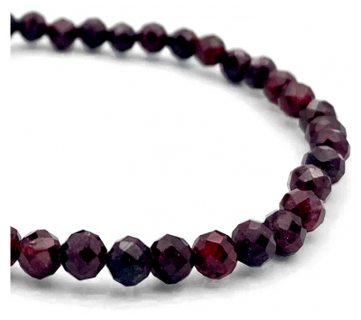 Natura Square Bracelet Facettes Grenat Rouge Almandin 1 Pièce 
