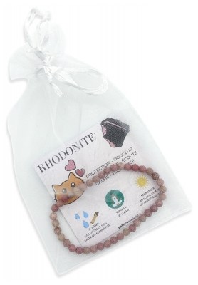 Natura Square Bracelet Facettes Rhodonite 1 Pièce