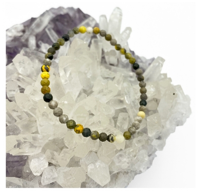 Natura Square Bracelet en Jaspe Bumblebee
