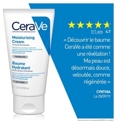 CeraVe Beaume Hydratant - Peaux Sèches à Très Sèches 50 ml