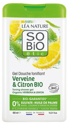Léa Nature SO BIO étic Gel Douche Tonifiant Verveine & Citron Biologique 450 ML