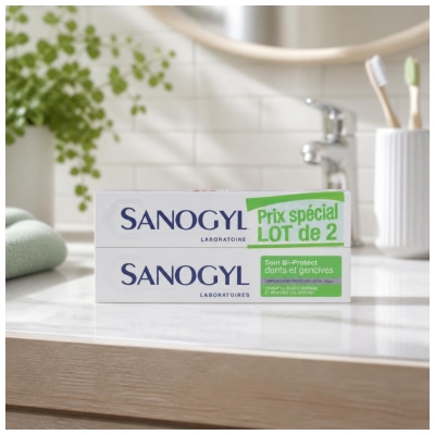 Sanogyl Soin bi-Protect Dents et Gencives Lot 2 x 75 ml