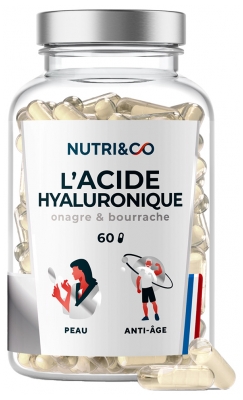 Nutri&Co l'Acide Hyaluronique Onagre & Bourrache Peau et Anti-Âge 60 Gélules