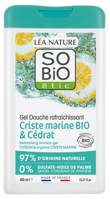 Léa Nature SO BIO étic Gel Douche Rafraîchissant Criste Marine & Cédrat Biologique 450 ML