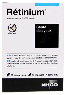 NHCO Rétinium Santé des Yeux 28 Capsules + 28 Comprimés