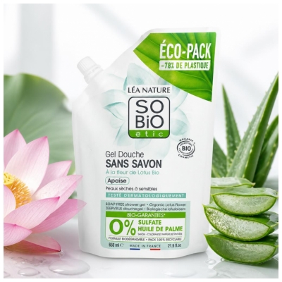 Léa Nature SO BIO étic Gel Douche Sans Savon Biologique 650 ML