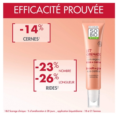 Léa Nature SO BIO étic Lift'Grenade Soin Regard Rides + Cernes Biologique 15 ML