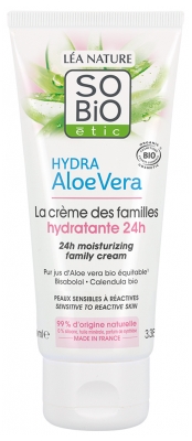 Léa Nature SO BIO étic Hydra Aloe Vera La Crème des Familles Hydratante 24H Biologique 100 ML