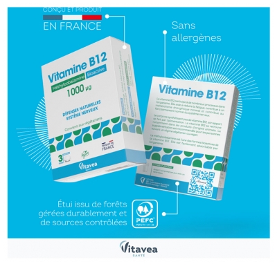 Vitavea Vitamine B12 Méthylcobalamine Bioactive 90 Comprimés