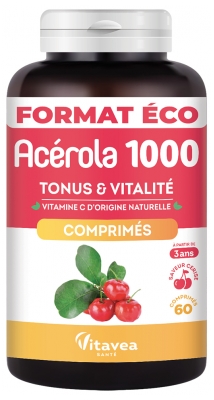 Vitavea Acerola 1000 - Tonus & Vitalité - 60 Comprimés