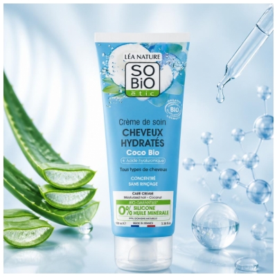 Léa Nature SO BIO étic Crème de Soin Cheveux Hydratés Biologique 100 ML