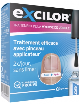 Excilor Traitement Mycose de l'Ongle avec Pinceau Applicateur 3,3 ml