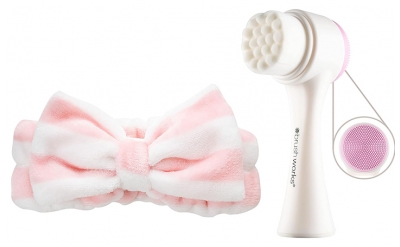 Brushworks Bandeau de Maquillage + Brosse Nettoyante Visage