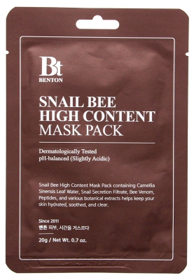 Benton Snail Bee High Content Mask Pack 1 Masque 20 g