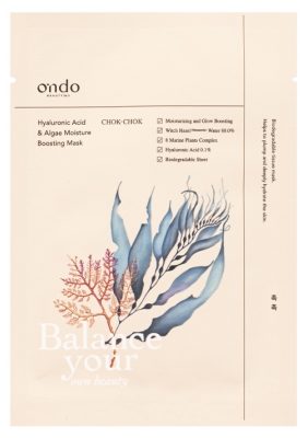 Ondo Beauty 36.5 Hyaluronic Acid & Algae Moisture Boostong 1 Masque 25 Grammes