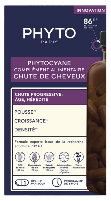 Phyto Phytocyane Complément Alimentaire Chute de Cheveux 84 Gélules