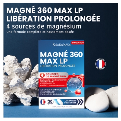 Santarome Magné 360 Max LP Libération Prolongée 30 Comprimés