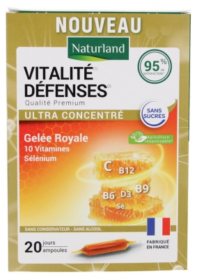 Naturland Extrait Fluide Vitalité et Défenses Ultra Concentré 20 Ampoules