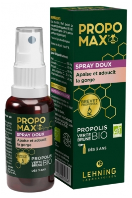 Laboratoires Lehning Propo Max Spray Doux Apaise et Adoucit la Gorge Bio 30 ml