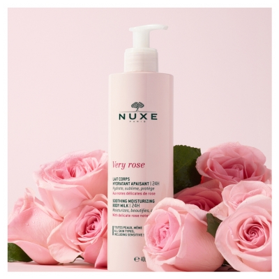 Nuxe Very rose Lait Corps Hydratant Apaisant Toutes Peaux 400 ml