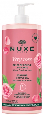 Nuxe Very rose Gelée de Douche Apaisante Toutes Peaux 750 ml