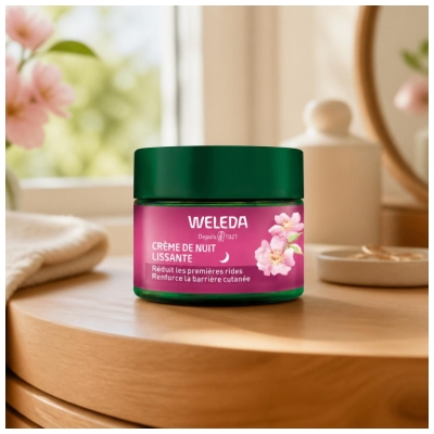 Weleda Crème de Nuit Lissante à la Rose Musquée et Thé Blanc 40 ML